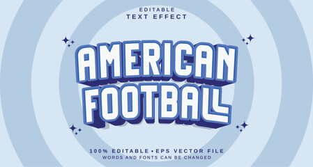Editable text style effect - American Football text style theme.