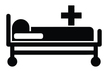 Fototapeta premium hospital bed icon