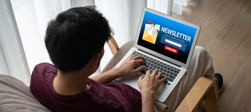 newsletter signup page on computer for customer to subscribe snugly newsletter update information to subscriber