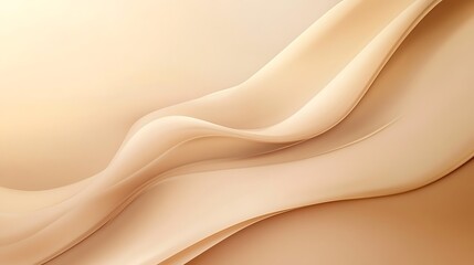 Obraz premium Abstract Beige Waves Flowing Softly