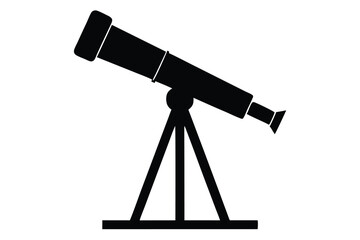 telescope on a white background