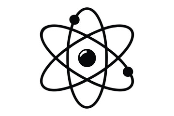atom icon isolated on white background