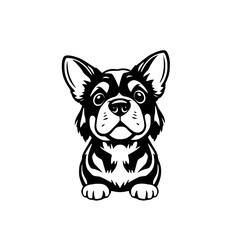 Adorable Puppy Dog Portrait: A Cute Canine Vector Graphic