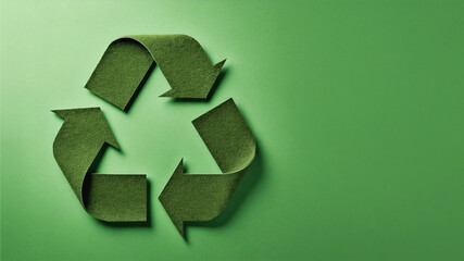 Recycling Sign Symbol for Climate Action and Sustainable Waste Management