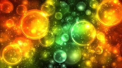 Abstract Glowing Bubbles and Nebula