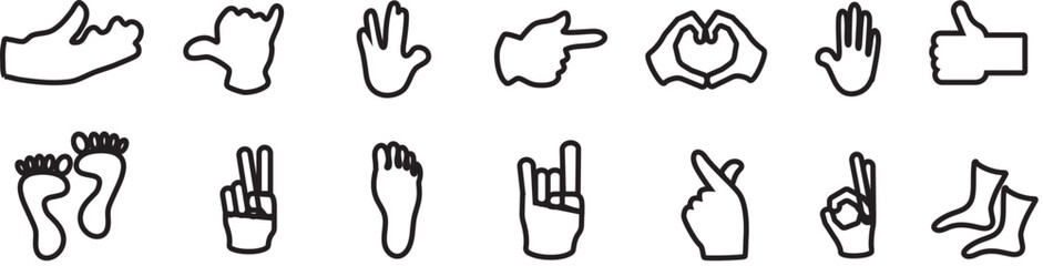 Hand and Foot icons