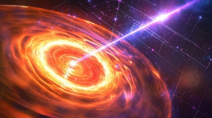 Obraz premium Cosmic Explosion in Deep Space Scene