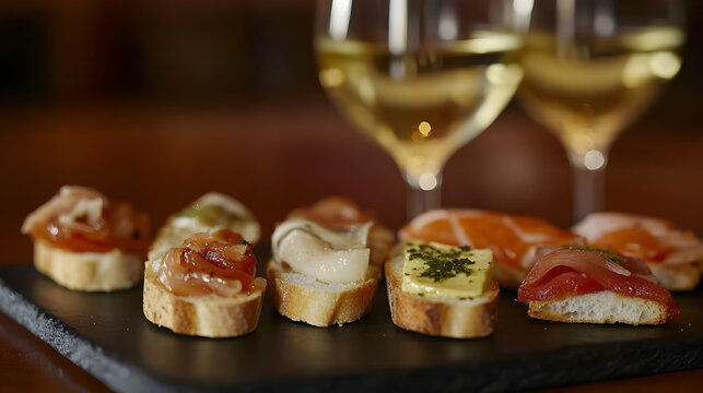 A delectable array of gourmet appetizers perfect for wine pairing