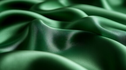 Obraz premium Abstract Green Silk Fabric Draped Smoothly
