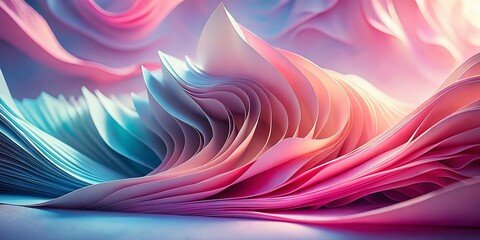 Obraz premium Surreal Pink Paper Background: Abstract Art Texture with Dreamlike Elements