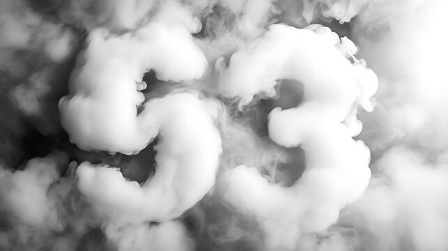 Number Fifty Three Formed From White Smoke