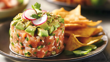 Salmon Tartare with Avocado and Radishes: A Culinary Delight
