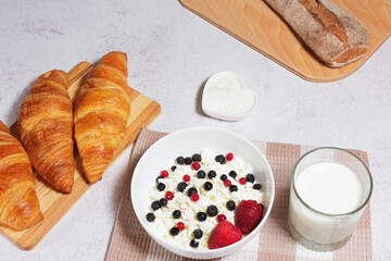  Rustic Breakfast Spread with Fresh Berries