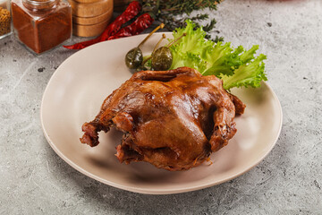 Baked small chicken with spices