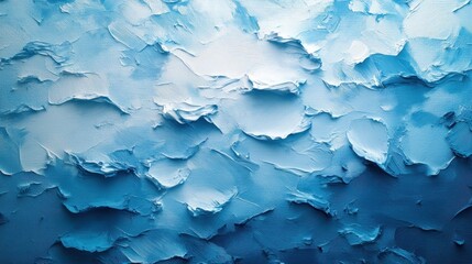 Abstract Blue Impasto Painting Texture