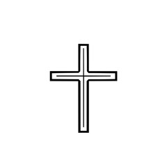 Simple Black Cross: A Minimalist Christian Symbol of Faith, Hope, and Redemption