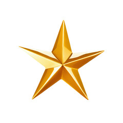 Obraz premium golden glass Five-Pointed Star Tree-topper isolated on transparent background