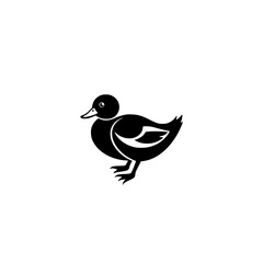 Elegant Black Duck Silhouette: A Simple and Minimalist Vector Graphic Design