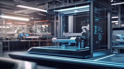 A view of a portable CNC machine setup in a microfactory featuring compact design capabilities and versatility in creating a range of products efficiently.