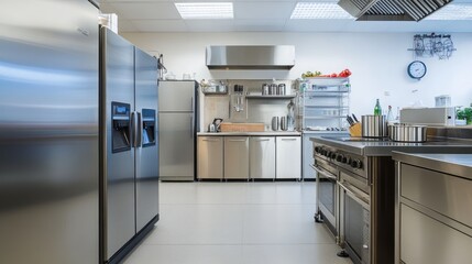Modern Stainless Steel Commercial Kitchen Interior Design