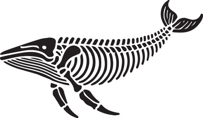 Whale Fish Skeleton Design Art © Ali