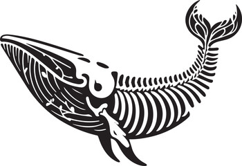 Whale Fish Skeleton Design Art