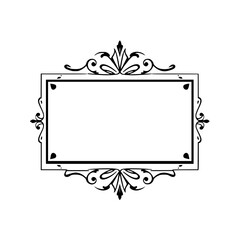 Elegant Vintage Frame: Decorative Border Design Element for Classic and Vintage Projects. Perfect for adding a touch of sophistication to your artwork, templates, and more!