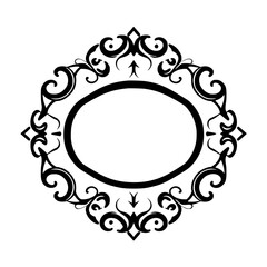 Elegant Ornamental Frame: Vintage Border Design. Perfect for classic invitations, logos, and decorative projects.  A stylish and luxury vector graphic resource.