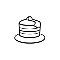 Layered Cake with Creamy Topping: A Delicious Dessert. Indulge in this sweet treat, perfect for any occasion. This image showcases a delectable cake with multiple layers and a rich, creamy topping.