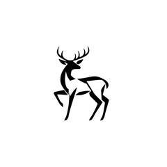 Majestic Deer: Elegant Minimalist Animal Logo Design. Perfect for branding, nature-related businesses, and wildlife conservation projects.