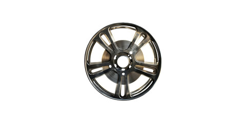 Obraz premium Metallic car wheel rim isolated on transparent background