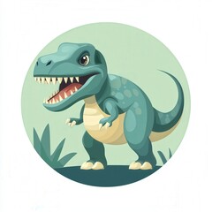 Design of dinosaur icon logo illustration isolated on white background