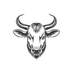 Fototapeta premium Design of сow head icon logo illustration isolated on white background