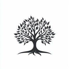 Design of tree logo icon symbol illustration isolated on white background