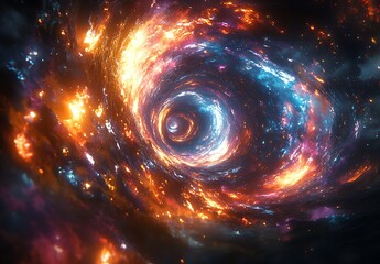 Obraz premium Cosmic Space-Themed Background with Starlit Depth