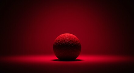 Red Sphere Abstract Background Dark Red Studio Lighting Textured Ball