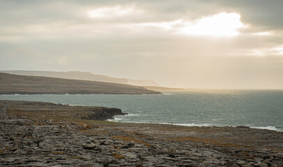 dry stone desert and sea