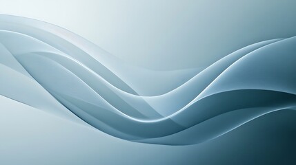Obraz premium Abstract Blue Wave Design Smooth Flowing Curves
