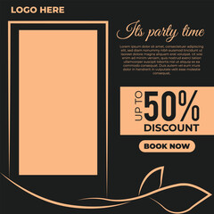 Its party time Social media post design