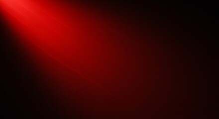 Dramatic Red Light Beam Dark Background Abstract Spotlight Intense Red Glow Cinematic Lighting