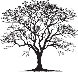 Tree icon silhouette vector with white background
