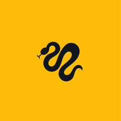 Snake logo icon flat vector design
