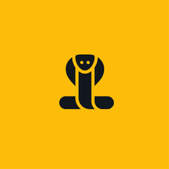 Snake logo icon flat vector design