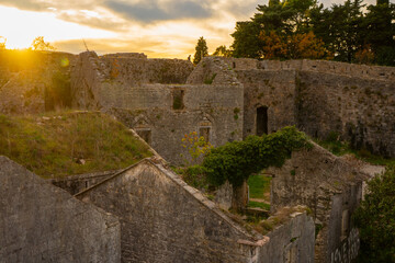fantasy ruins of a medieval castle fortress © Yar