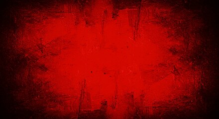 Dramatic Red Abstract Texture Background Grunge Style Dark Vignette Intense Crimson