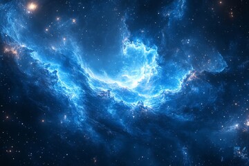 Obraz premium Captivating spiral galaxy illuminating the cosmic expanse with vibrant colors and swirling gases in deep space