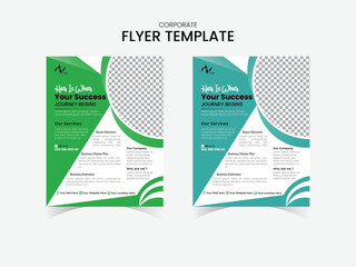 Corporate business flyer template, abstract business flyer and editable vector template design.