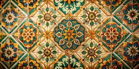 Vintage Fliesenbild Tile Pattern Photography - Retro Geometric Design