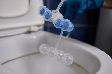 An Innovative Toilet Cleaning Tool is Currently Being Utilized for Effective Maintenance