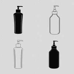 vector graphics of cylindrical bodies with pointed nozzles in silhouette and line art styles. Ideal for industrial, mechanical, or DIY projects, bringing precision and creativity to designs